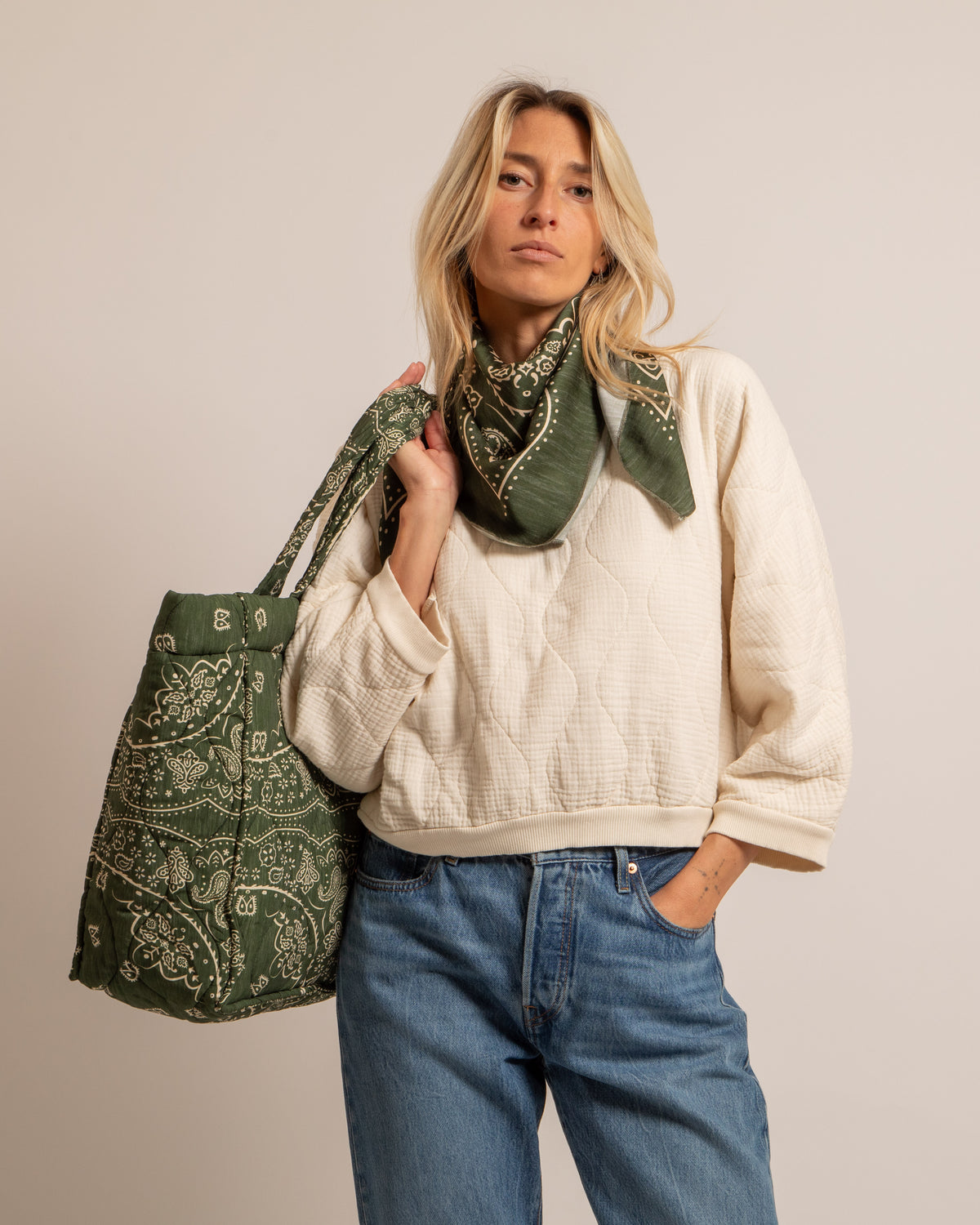 TORONTO2 BANDANA SCARF KHAKI