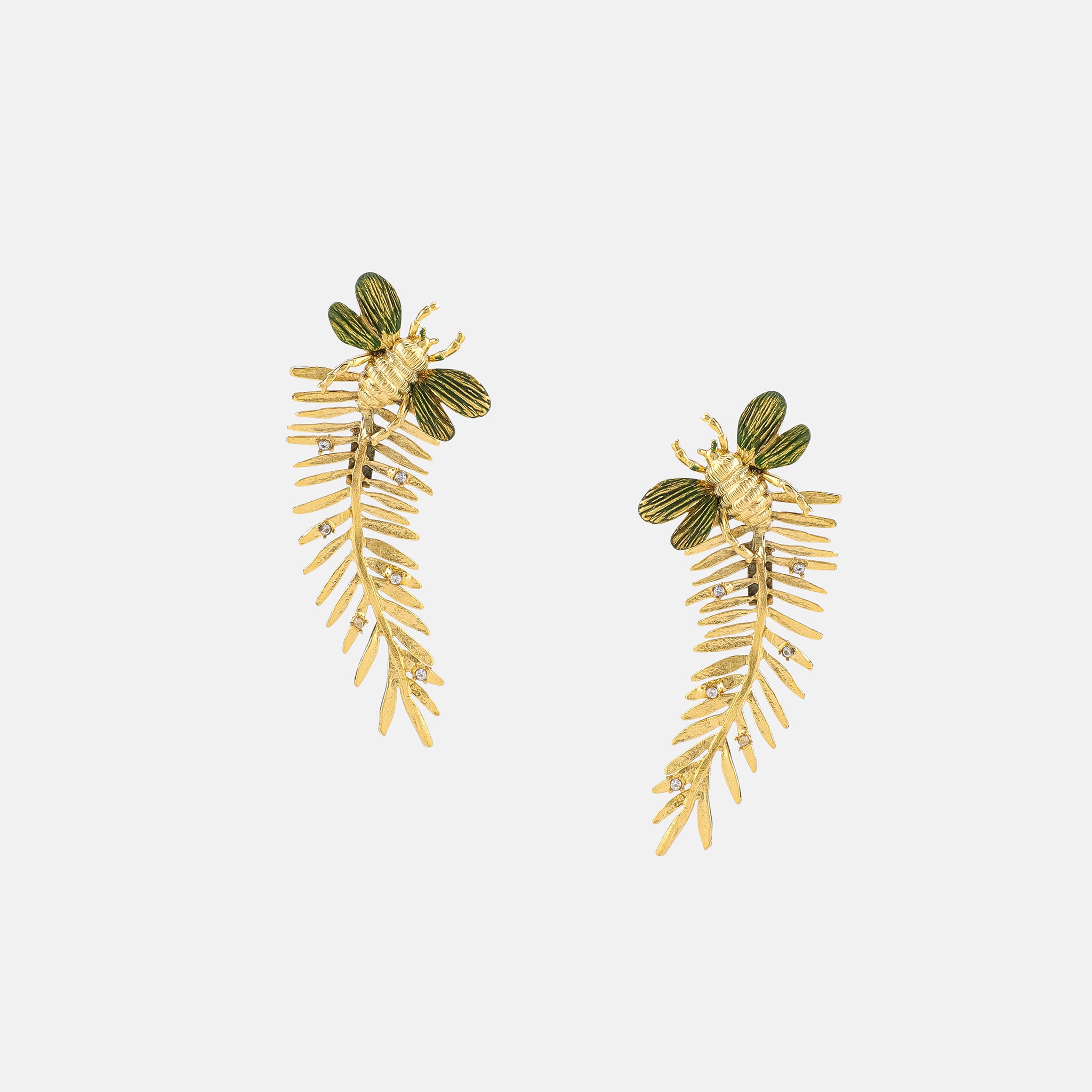 ATELIER NANOU BEE & LEAF EARRINGS