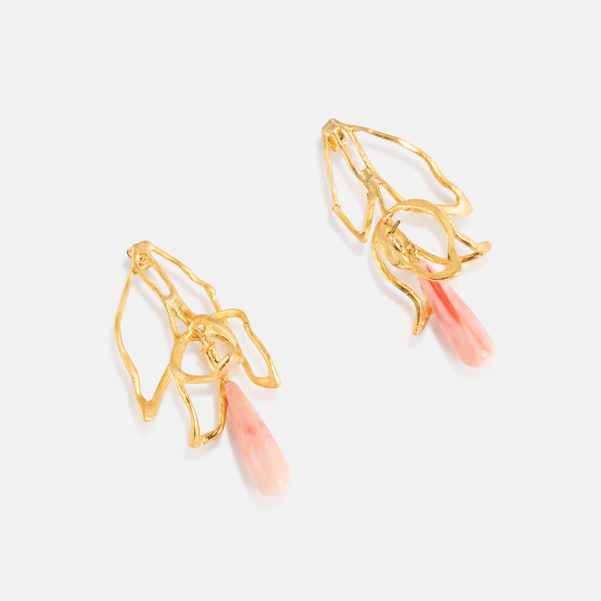 ATELIER NANOU CHRISTINA PINK EARRINGS