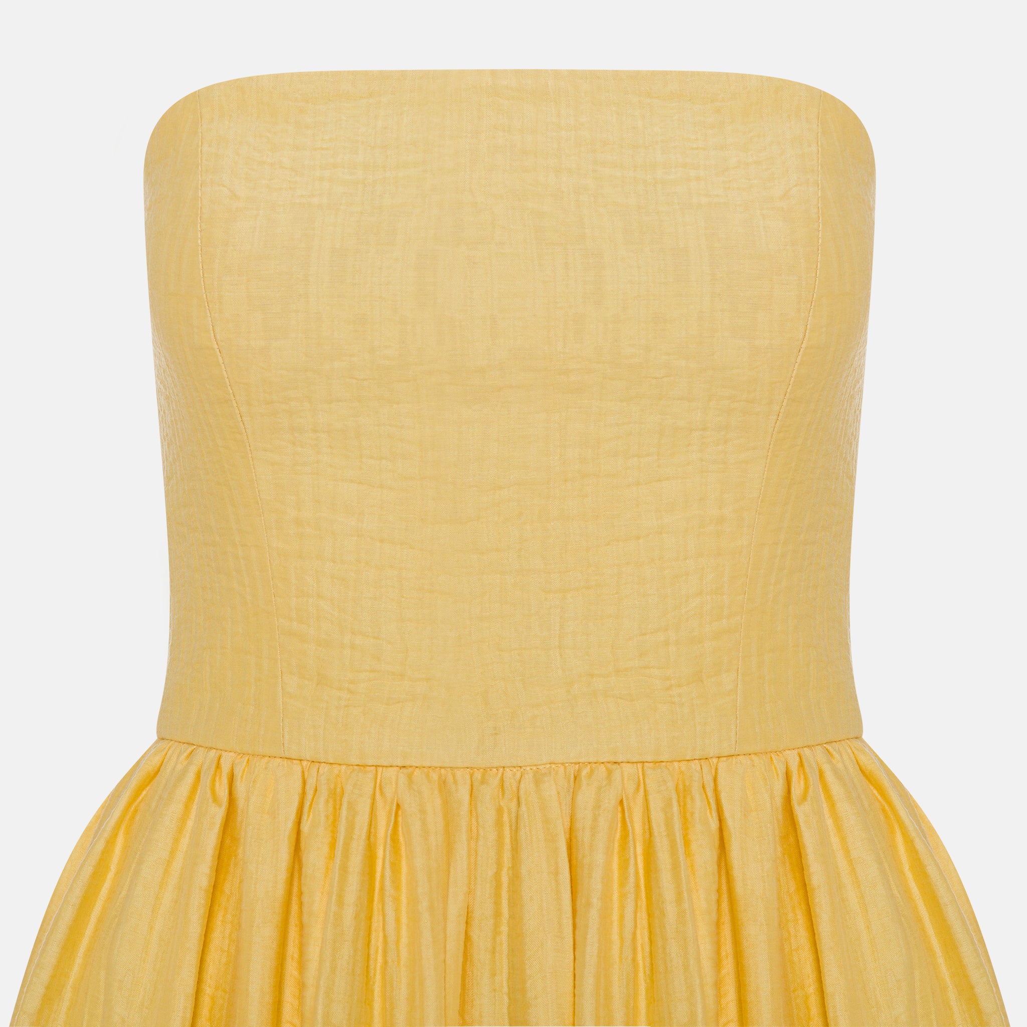 IXIR COTTON SATIN YELLOW DRESS