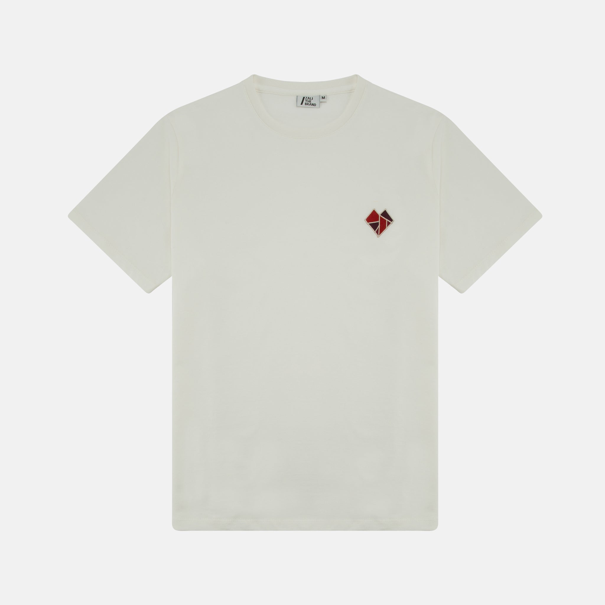 UNISEX GEOMETRIC HEART T-SHIRT WHITE