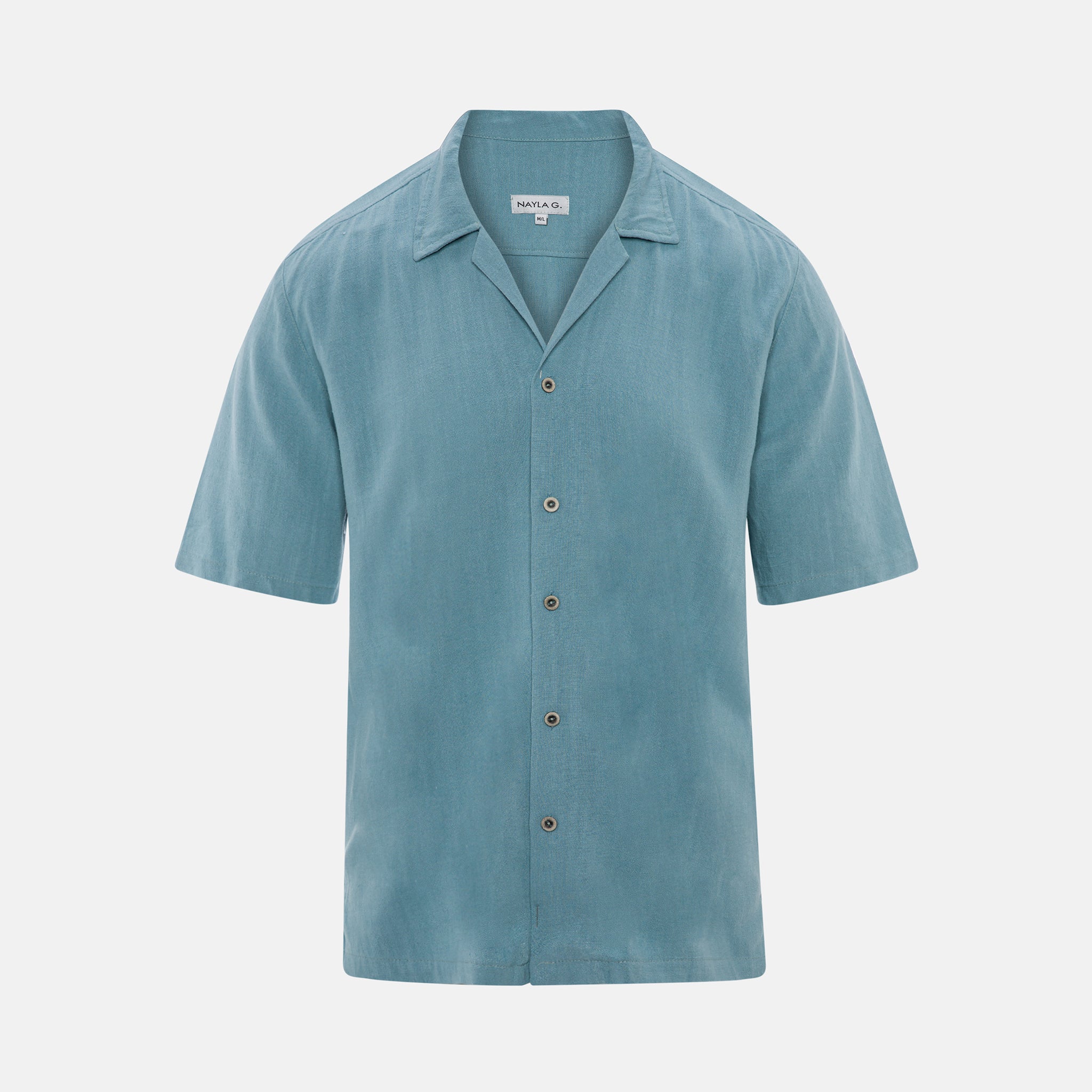 SHEE LINEN SHIRT PETROL BLUE