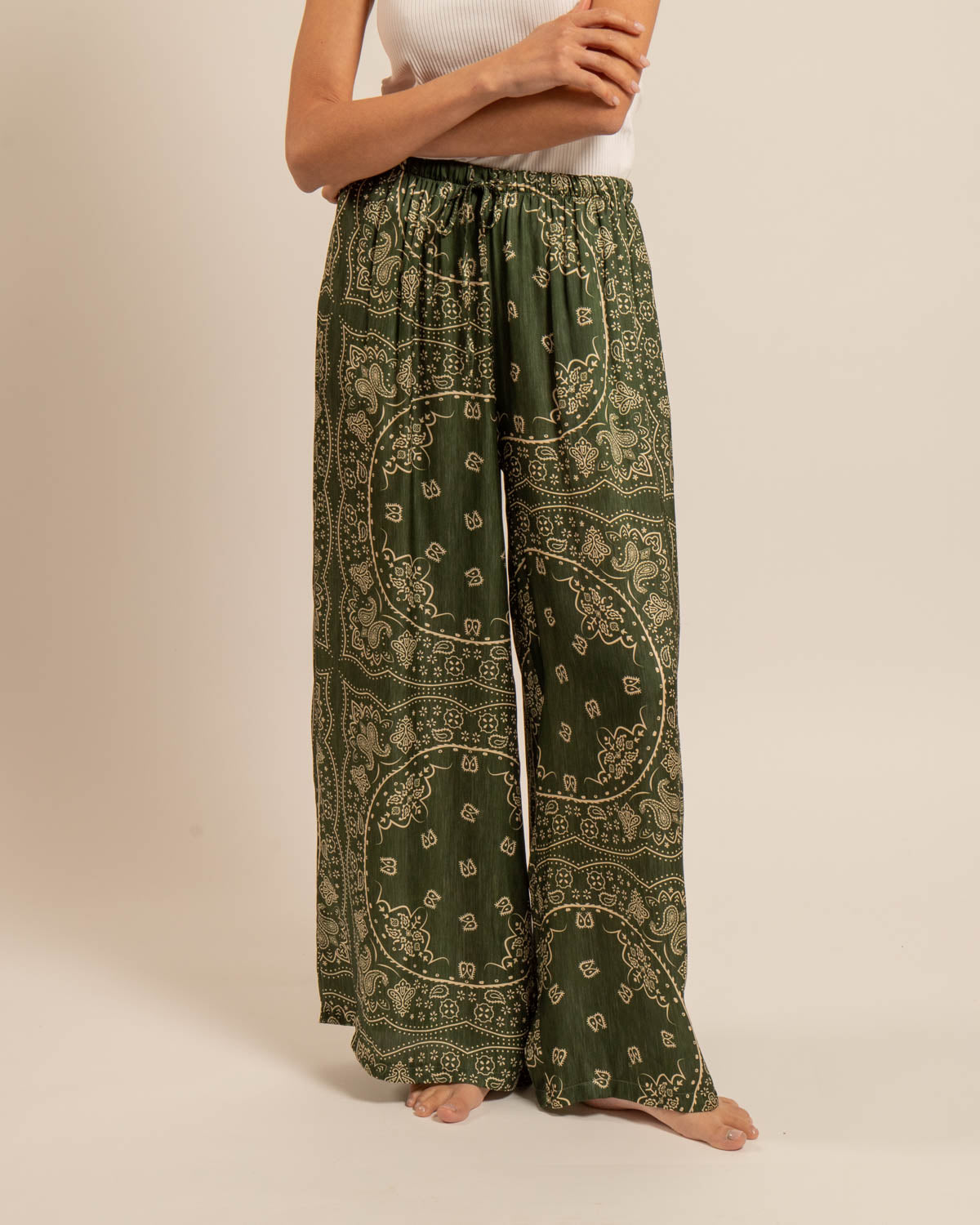 PHOENIX2 PANTS BANDANA PRINT KHAKI