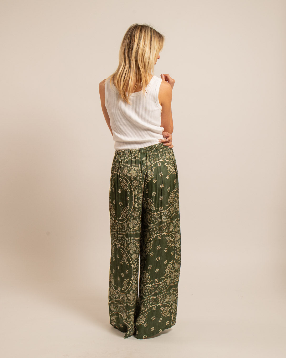 PHOENIX2 PANTS BANDANA PRINT KHAKI