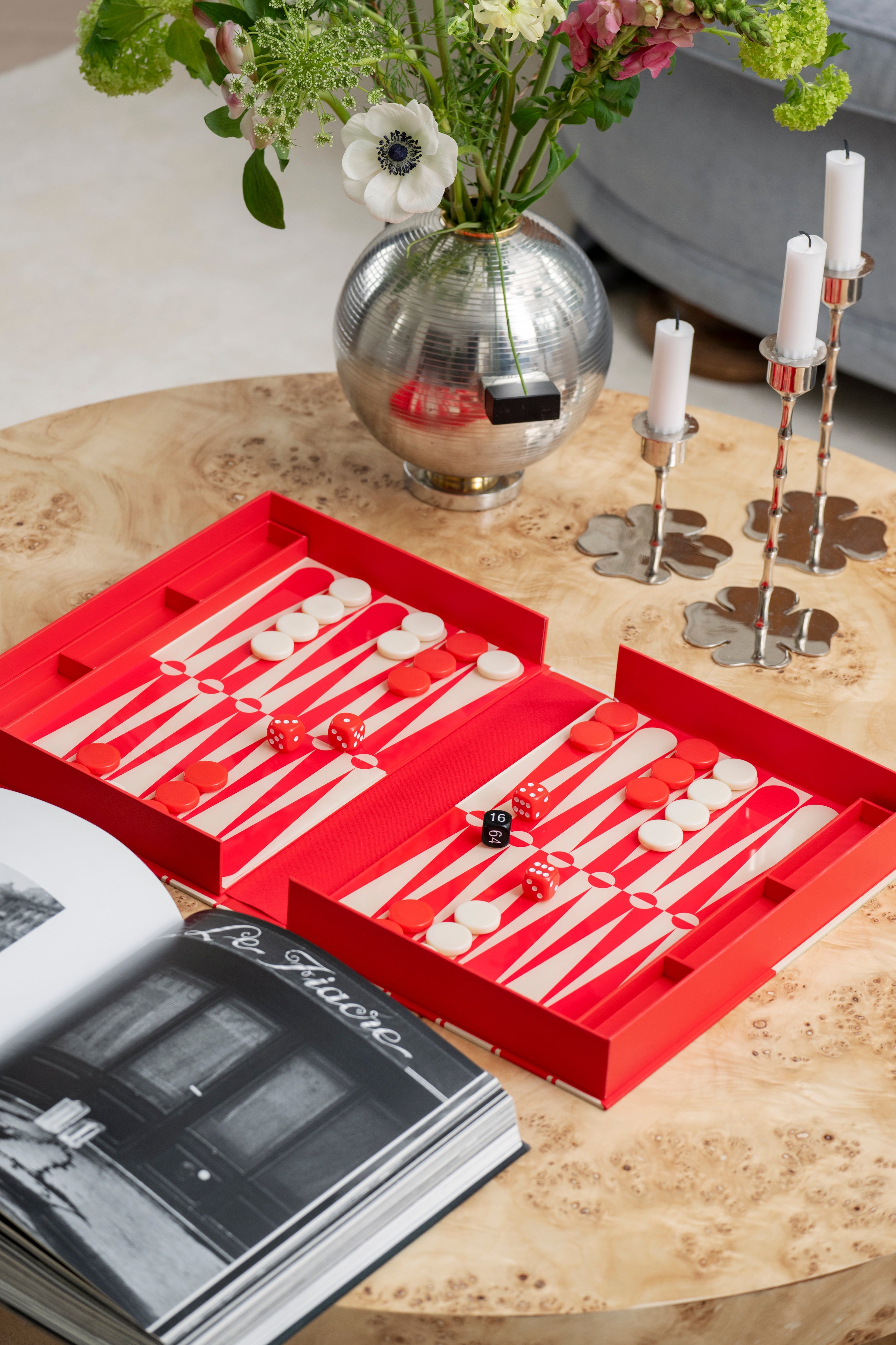 CLASSIC - ART OF BACKGAMMON RED/CREAM