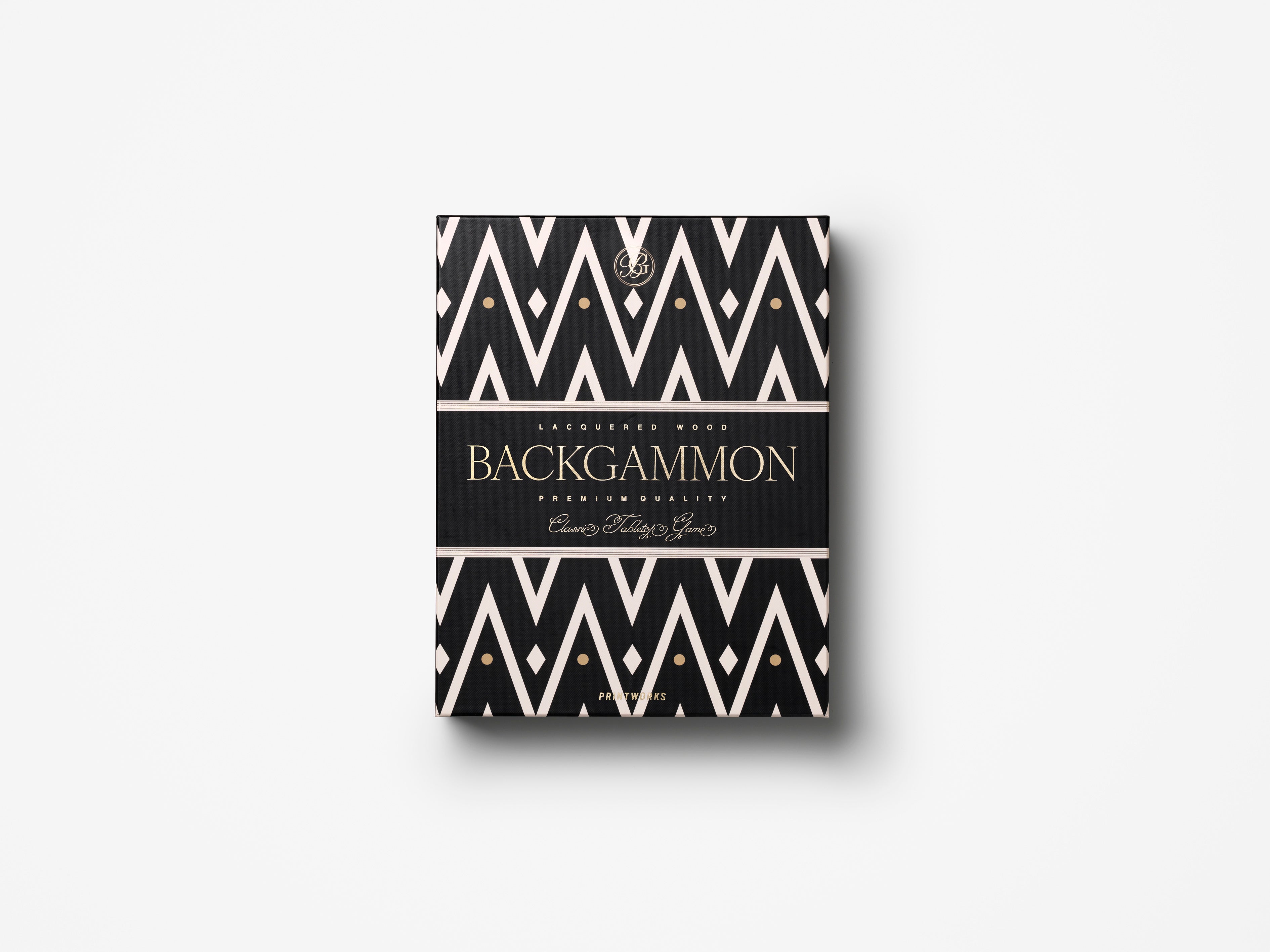 LACQUERED BACKGAMMON BLACK