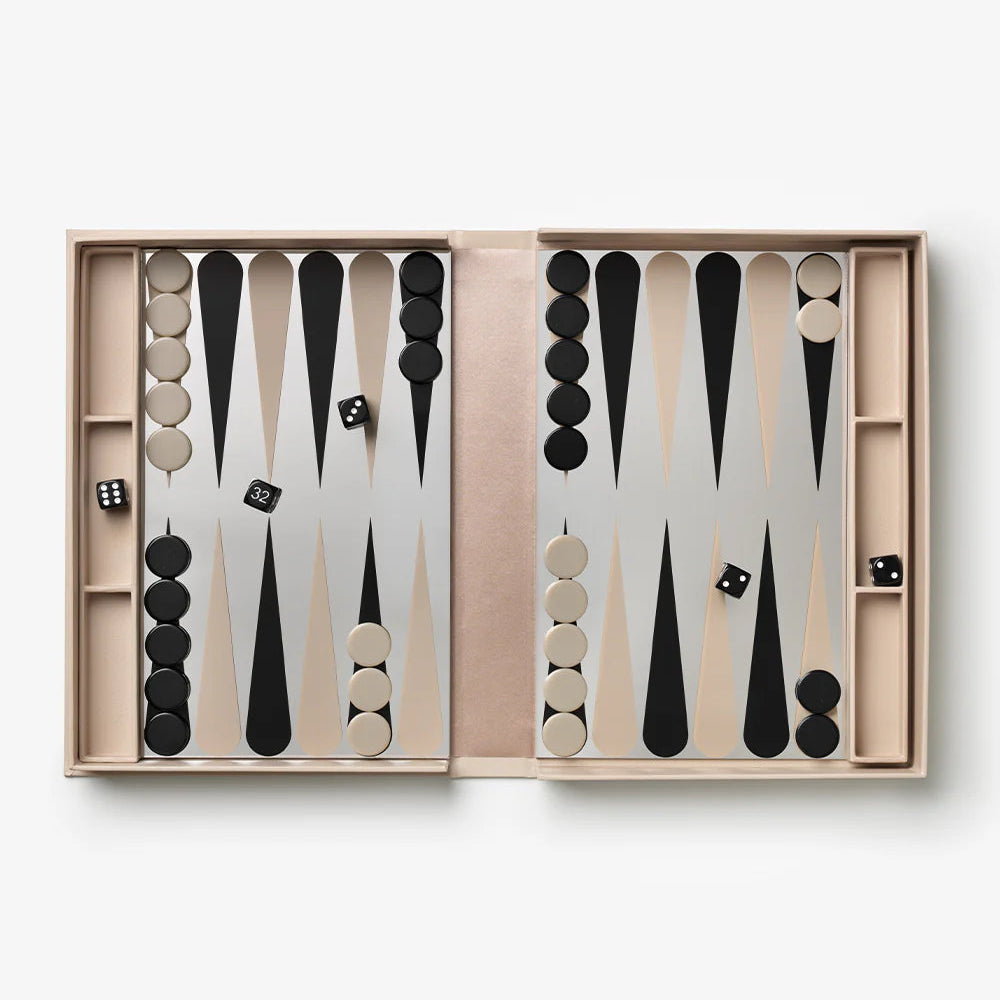 ART OF BACKGAMMON MIRROR, BEIGE,CLEAR