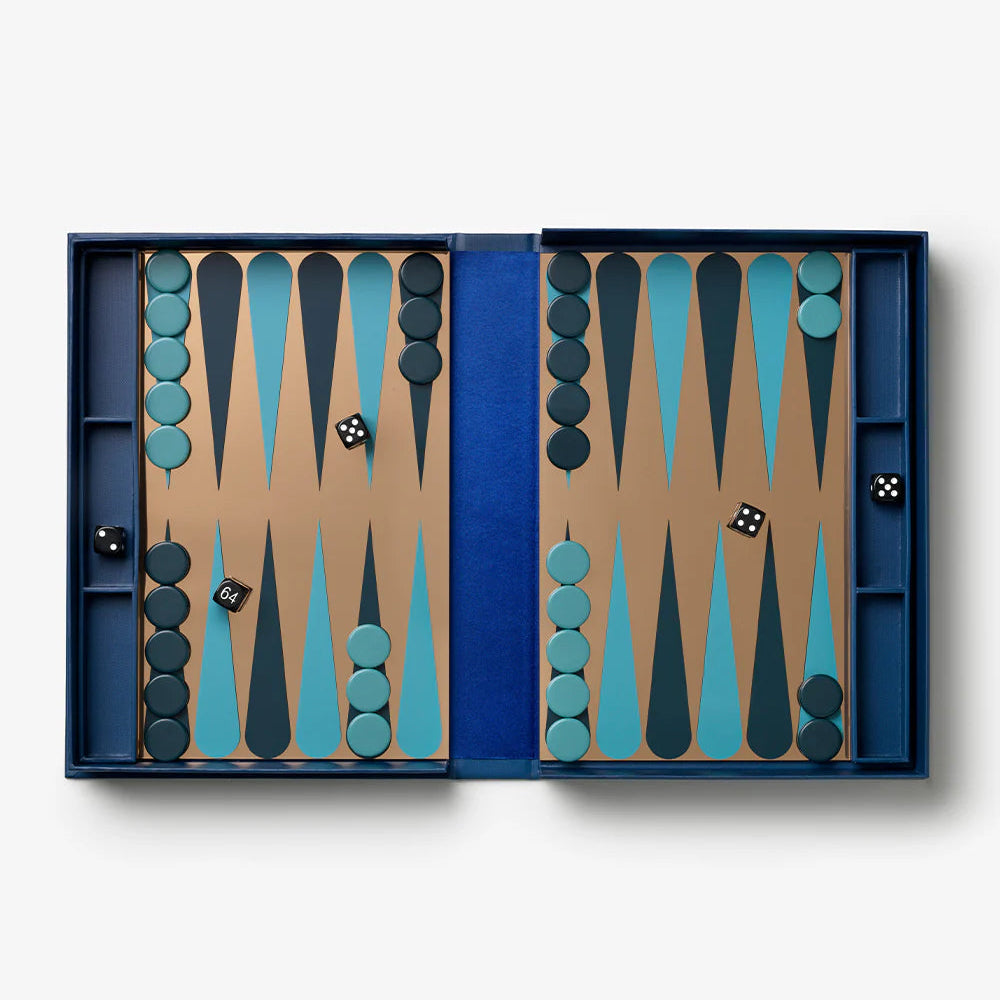 CLASSIC - ART OF BACKGAMMON MIRROR, DARK BLUE/COPPER