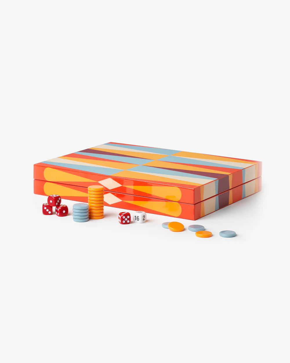 LACQUERED BACKGAMMON RED