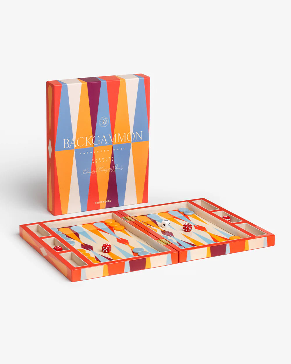 LACQUERED BACKGAMMON RED