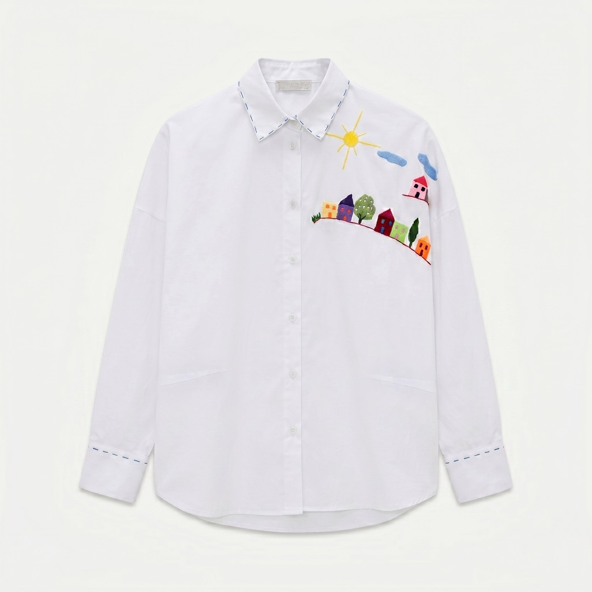 RAY2 EMBROIDERED SHIRT WHITE