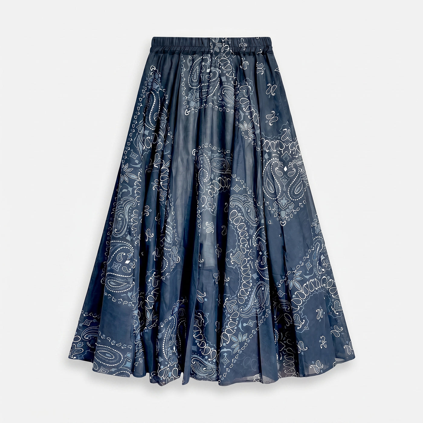 ISABELLA BANDANA PRINT COTTON SKIRT MARINE
