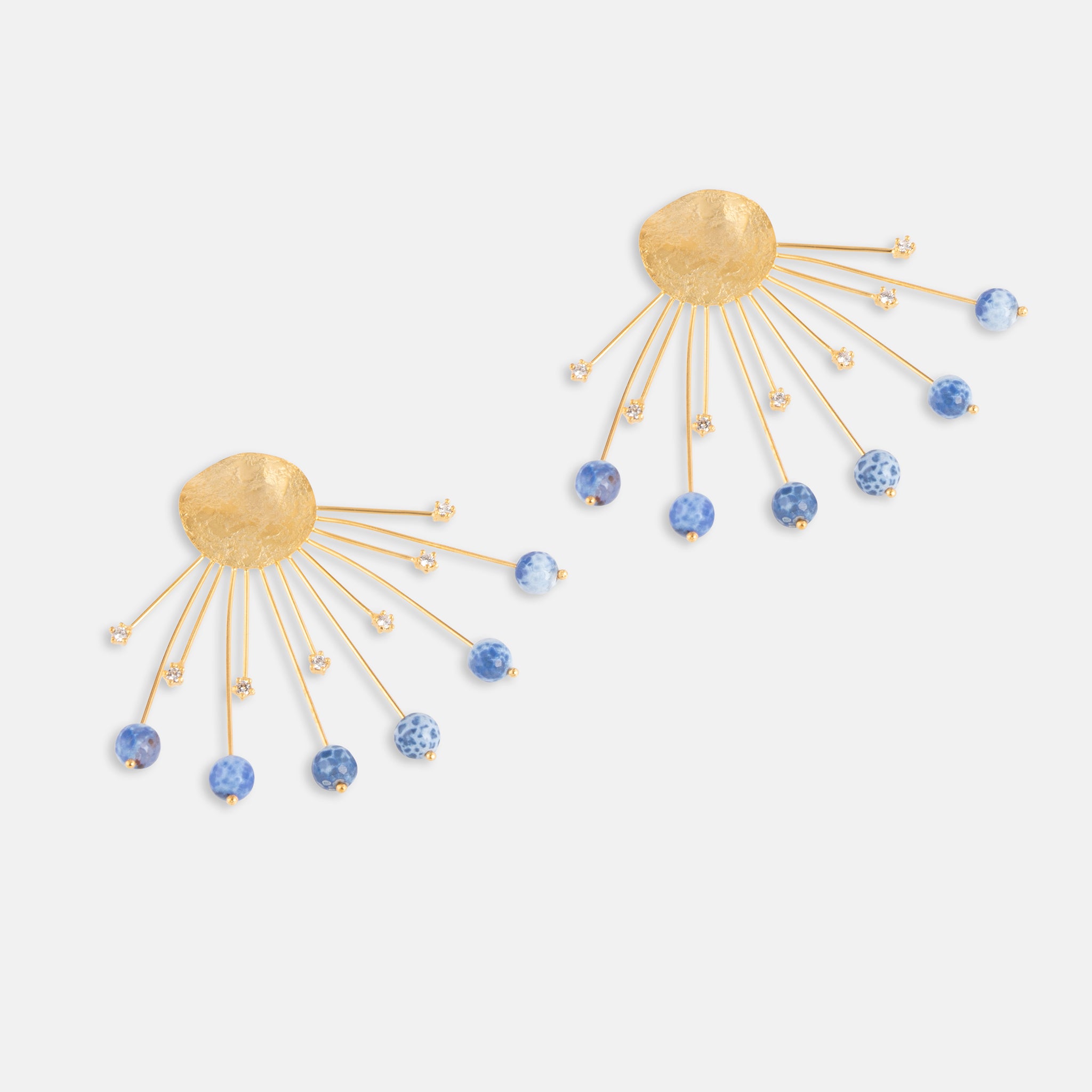 ATELIER NANOU SUN EARRINGS BLUE