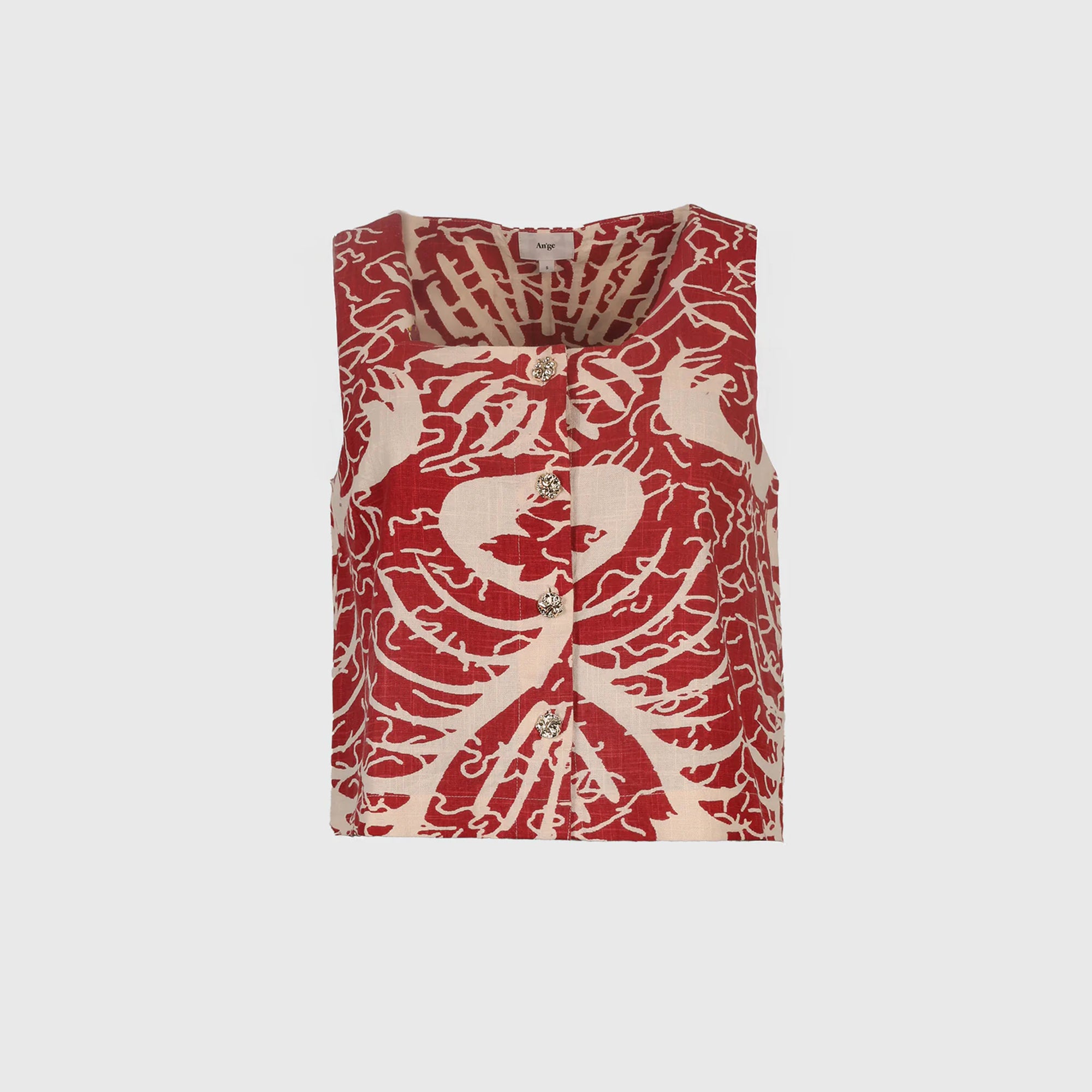 SYMALA TANK TOP ADELINE RED