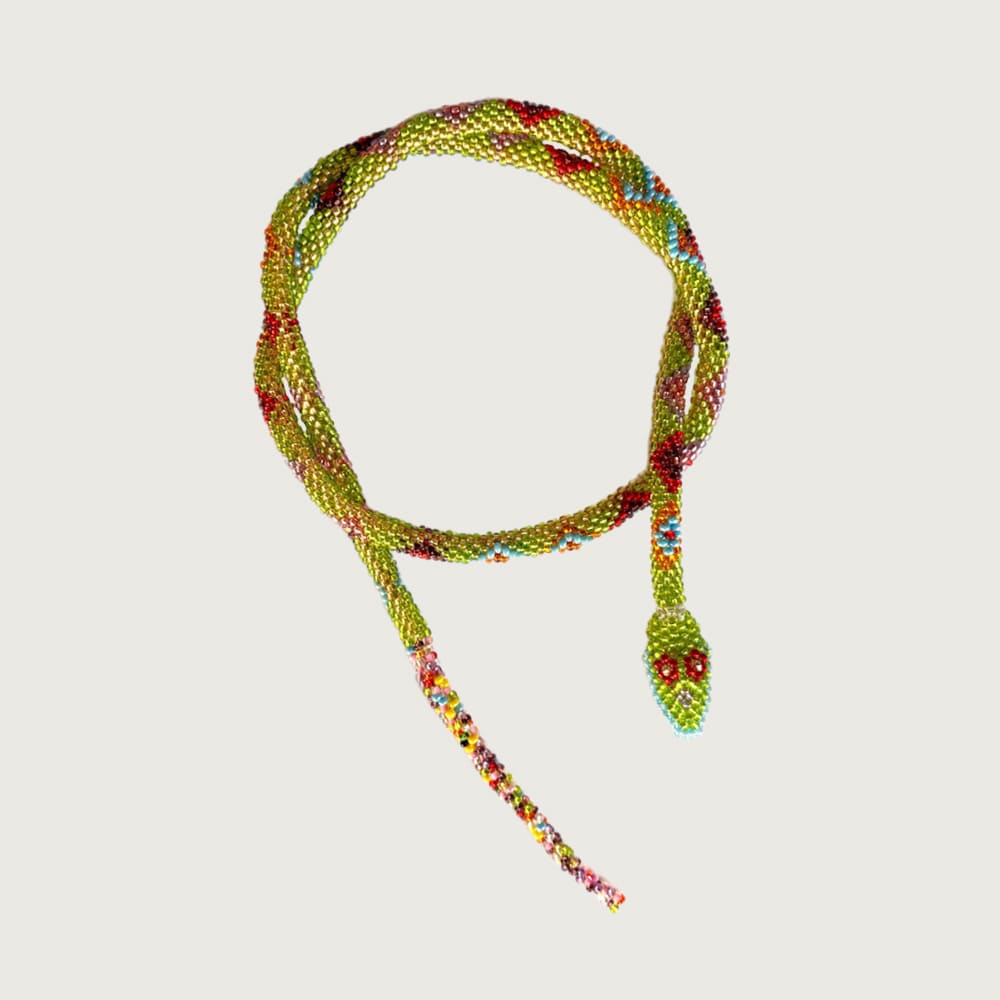 AMORI MORI SNAKE NECKLACE GREEN