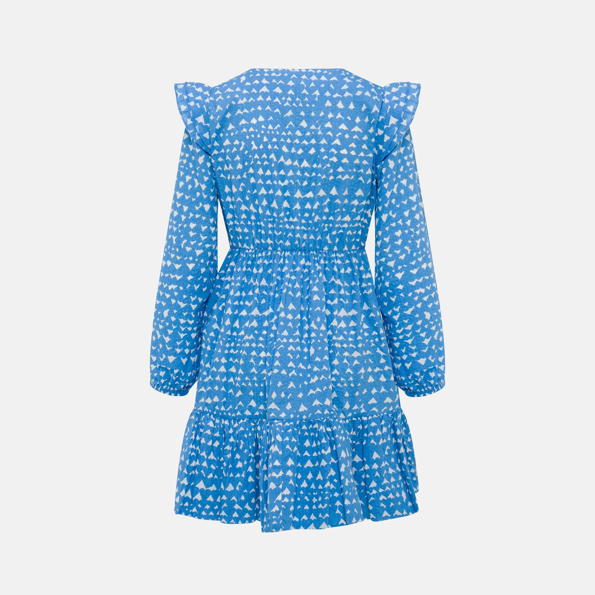 THEA DRESS HEART PRINT BABY BLUE