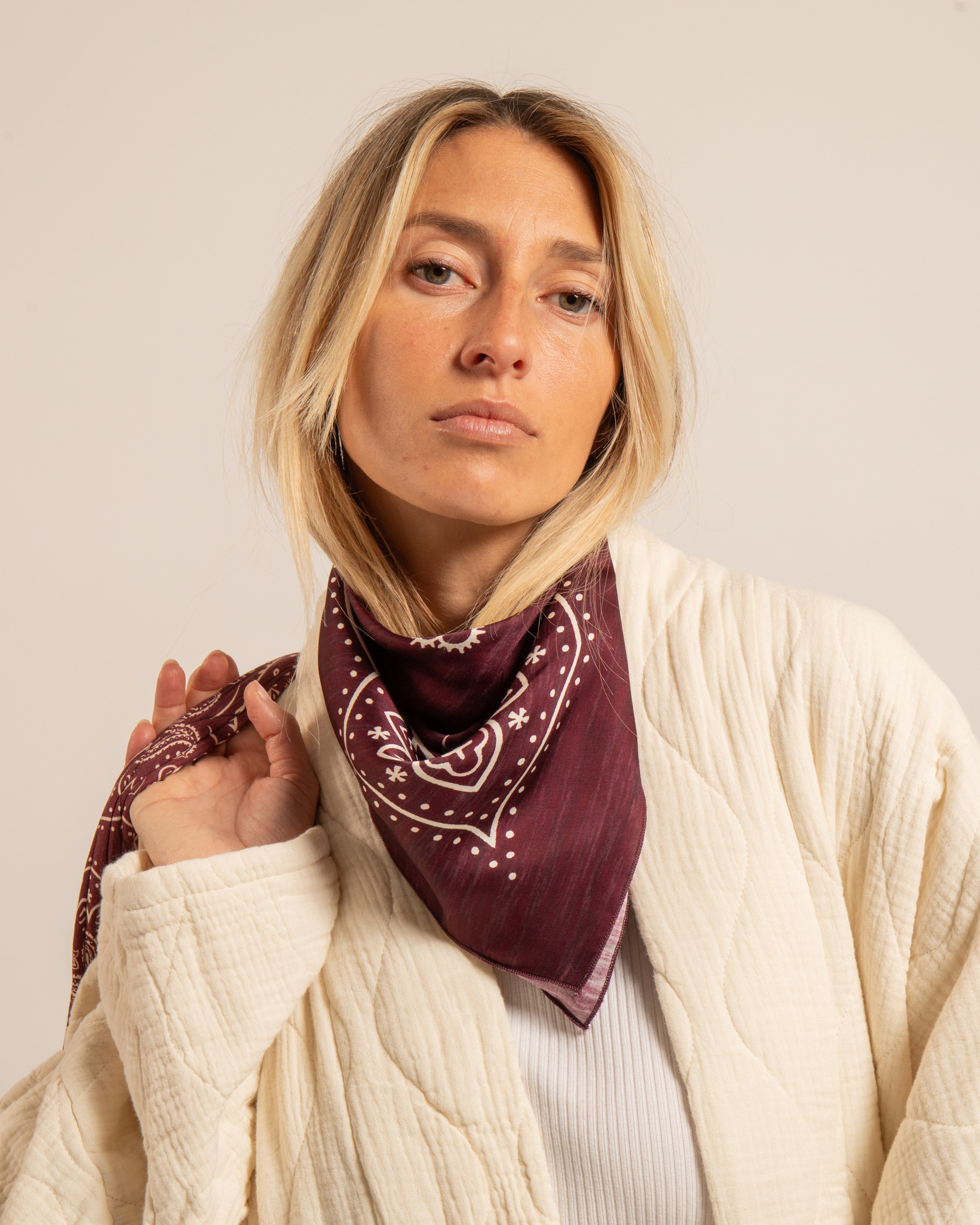 TORONTO2 BANDANA SCARF BURGUNDY