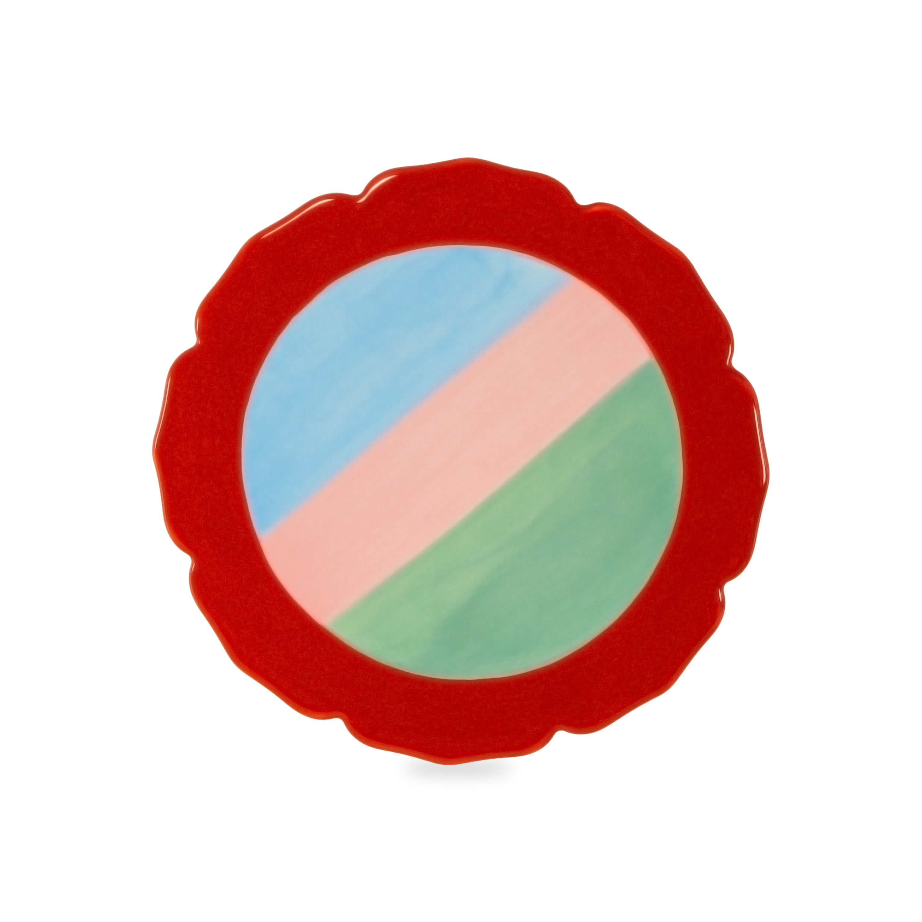 STONEWARE TRIVET RED