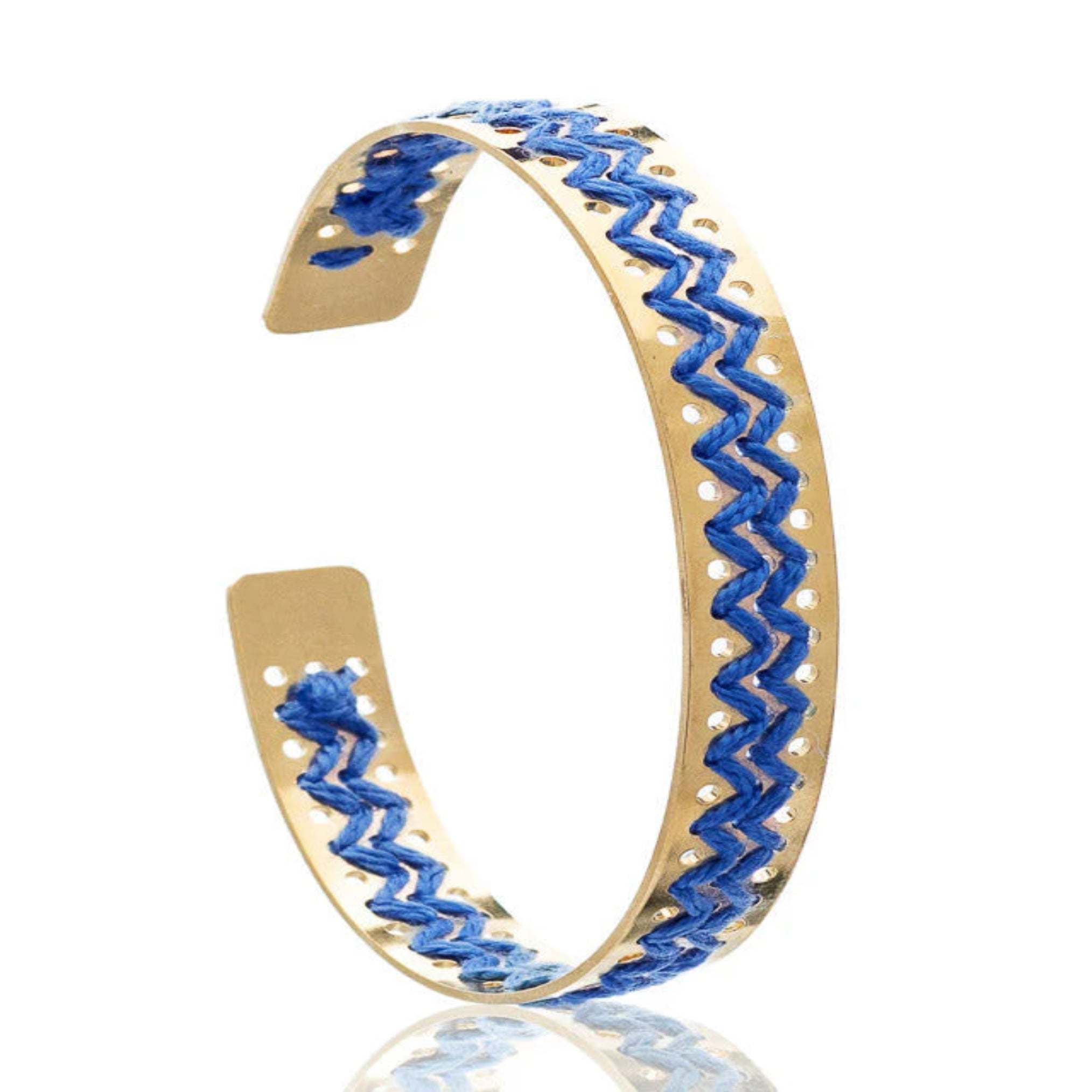 ZIG ZAG KEDIMA BRACELET GOLD INDIGO