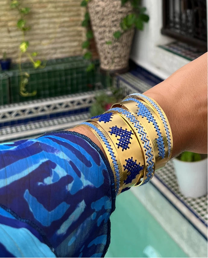 STAVROVELONIA BRACELET GOLD BLUE