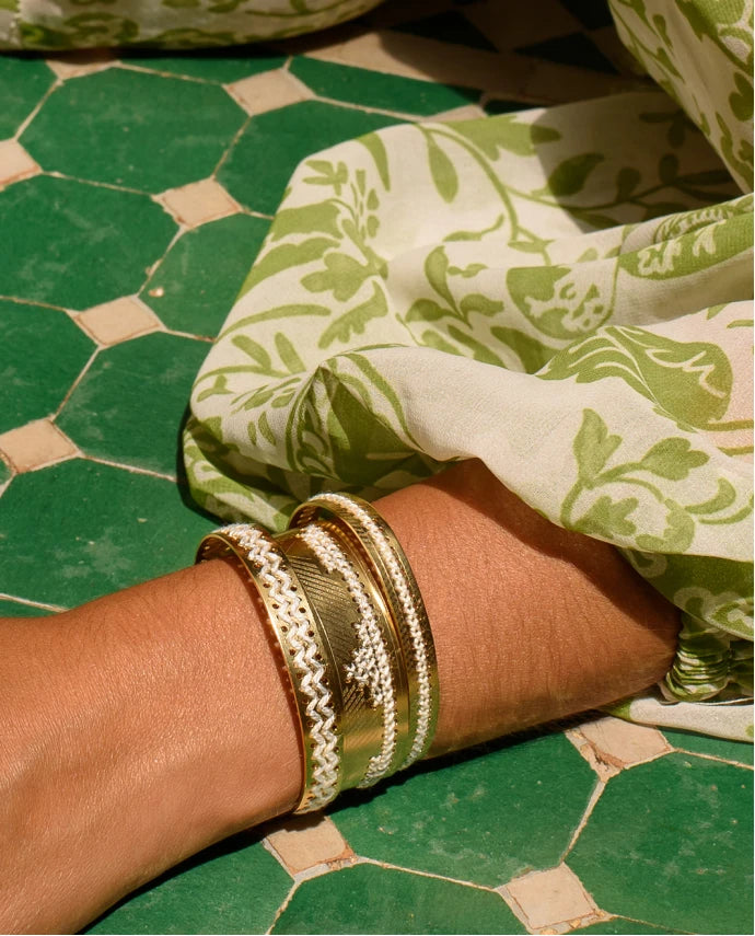 STAVROVELONIA BRACELET GOLD WHITE
