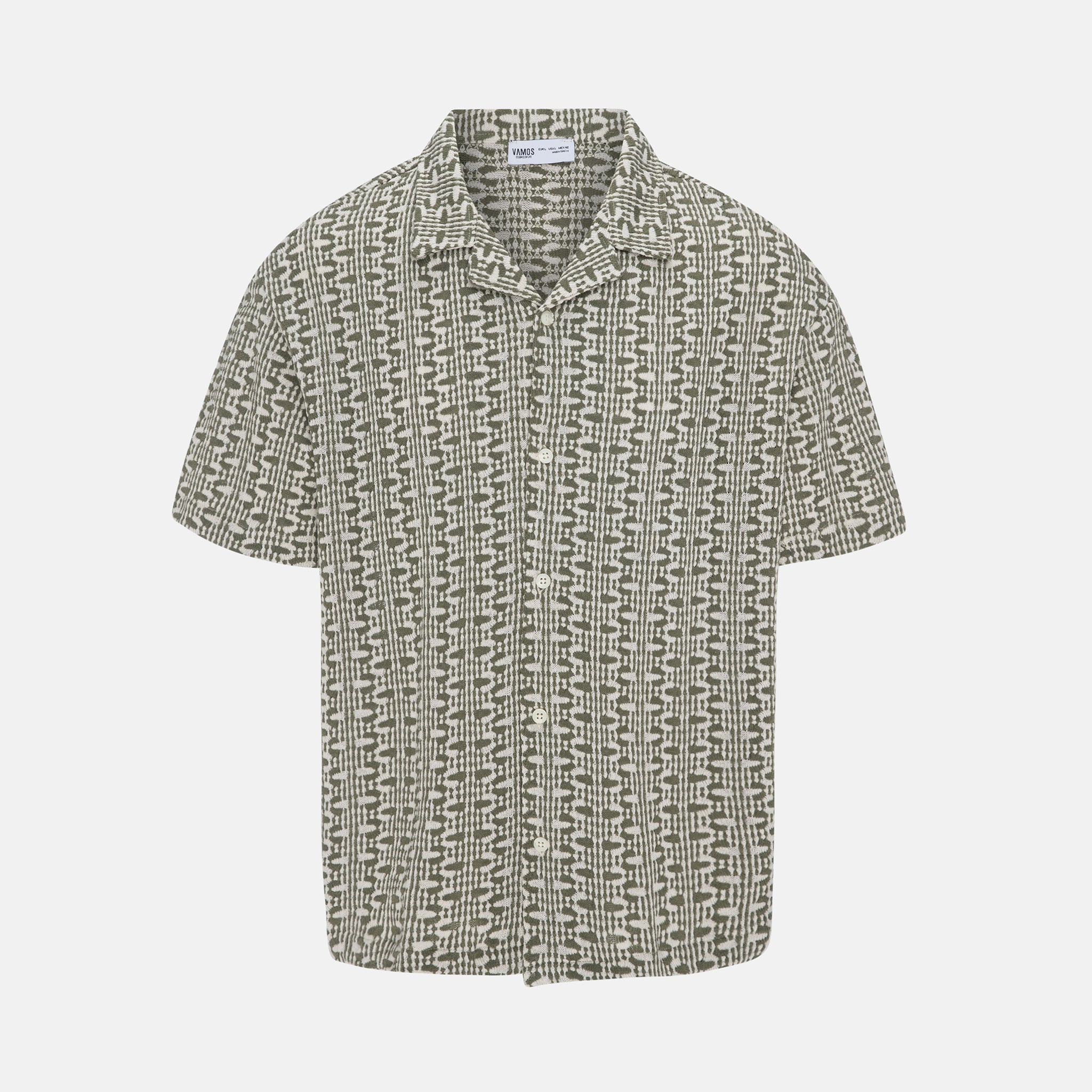 VAMOS GEOMETRIC PATTERN SHIRT