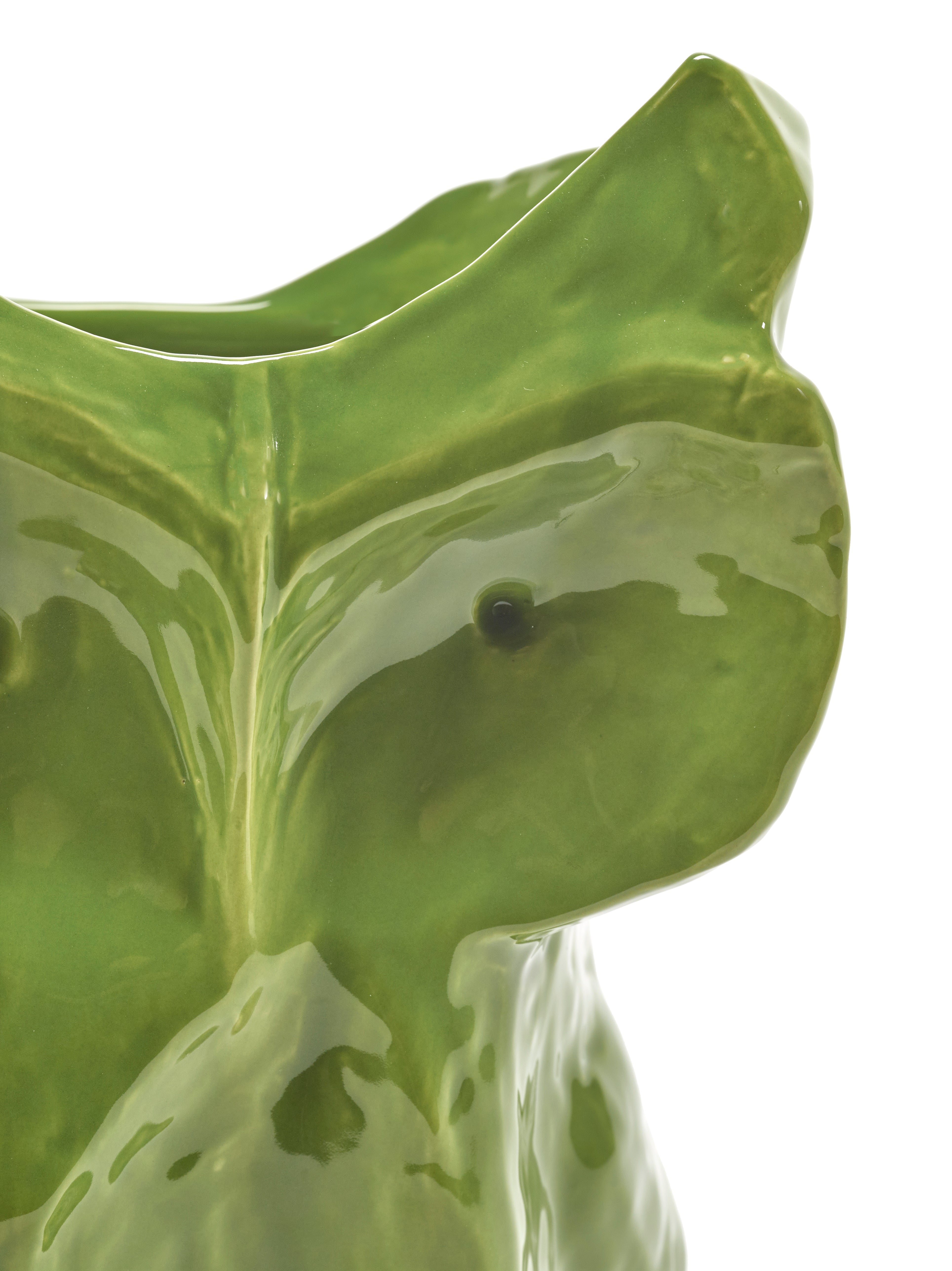 OWL VASE L GREEN AFTER MIDNIGHT