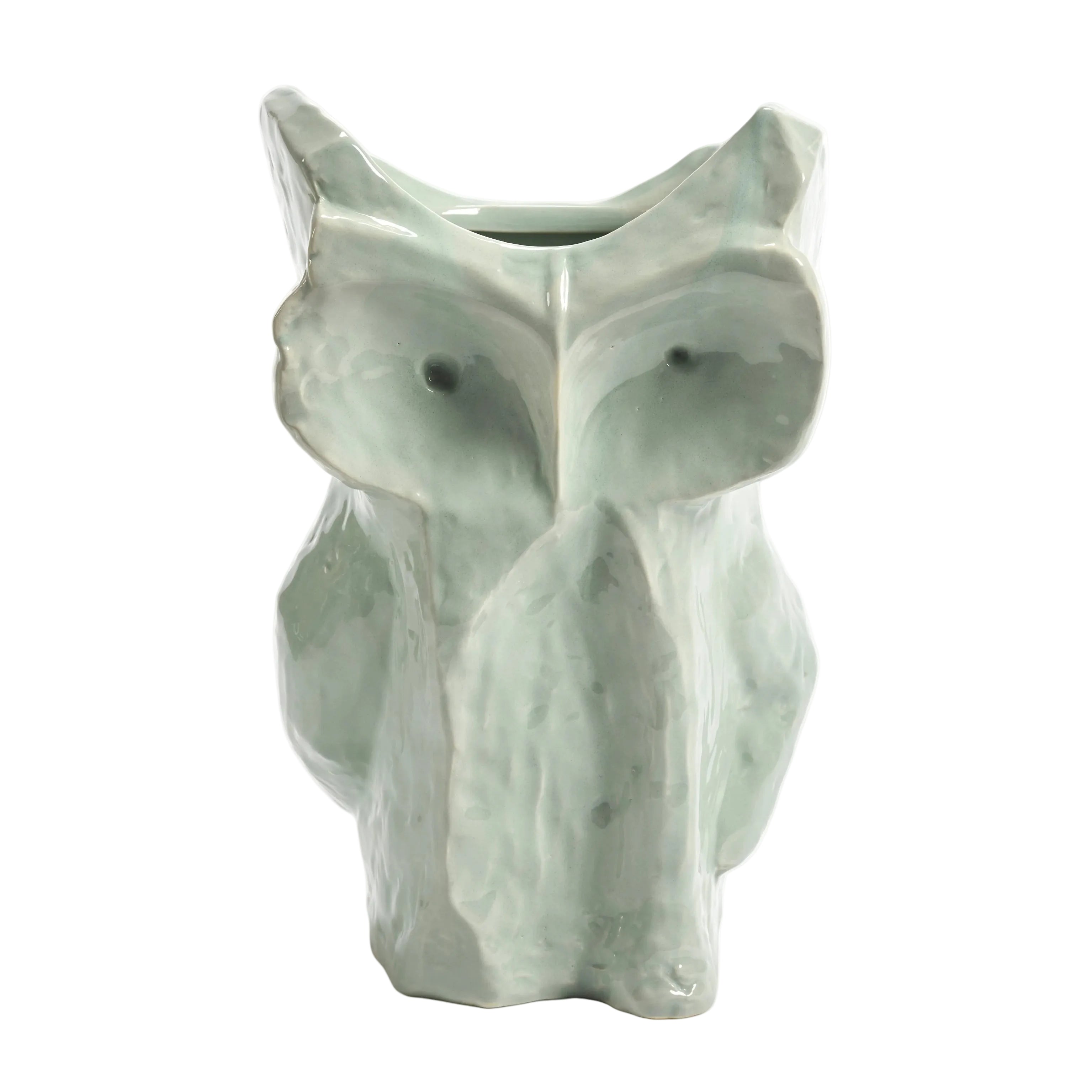 OWL VASE L BLUE AFTER MIDNIGHT