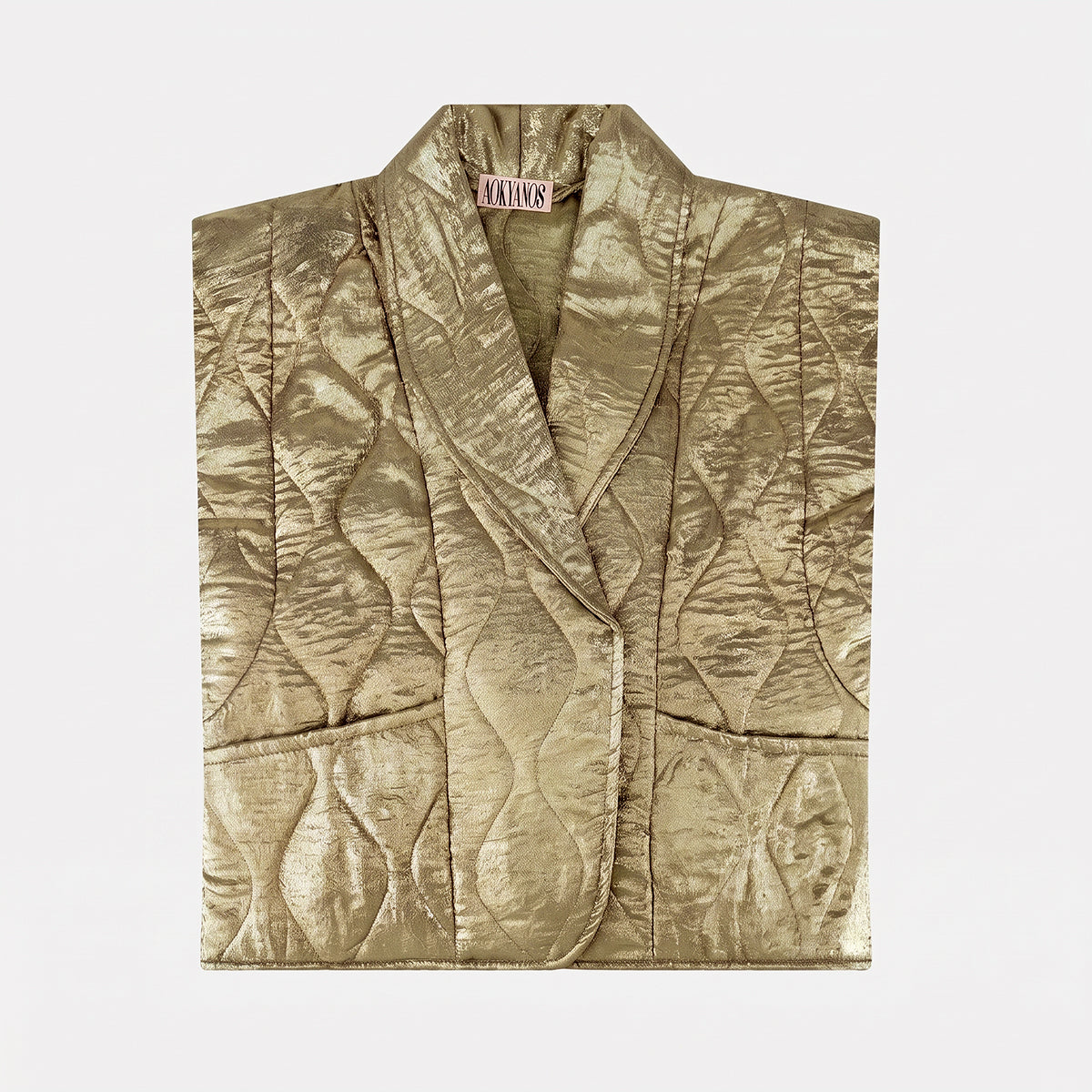 BROOKLYN10 SLEEVELESS VEST METALLIC KHAKI