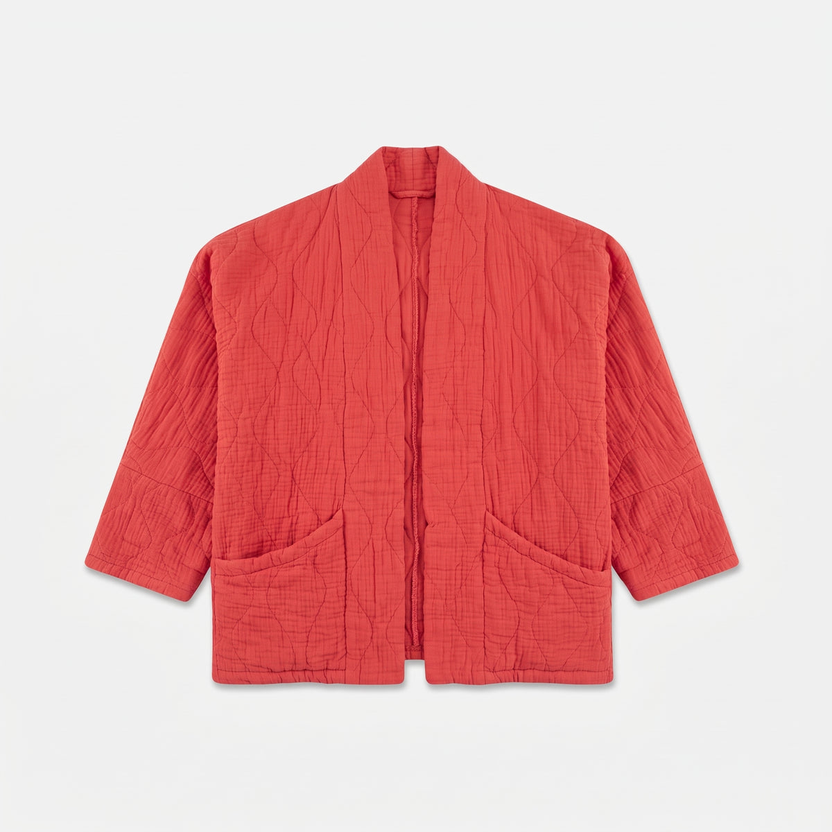 CHICAGO1 KIMONO VEST PLAIN GRENAT