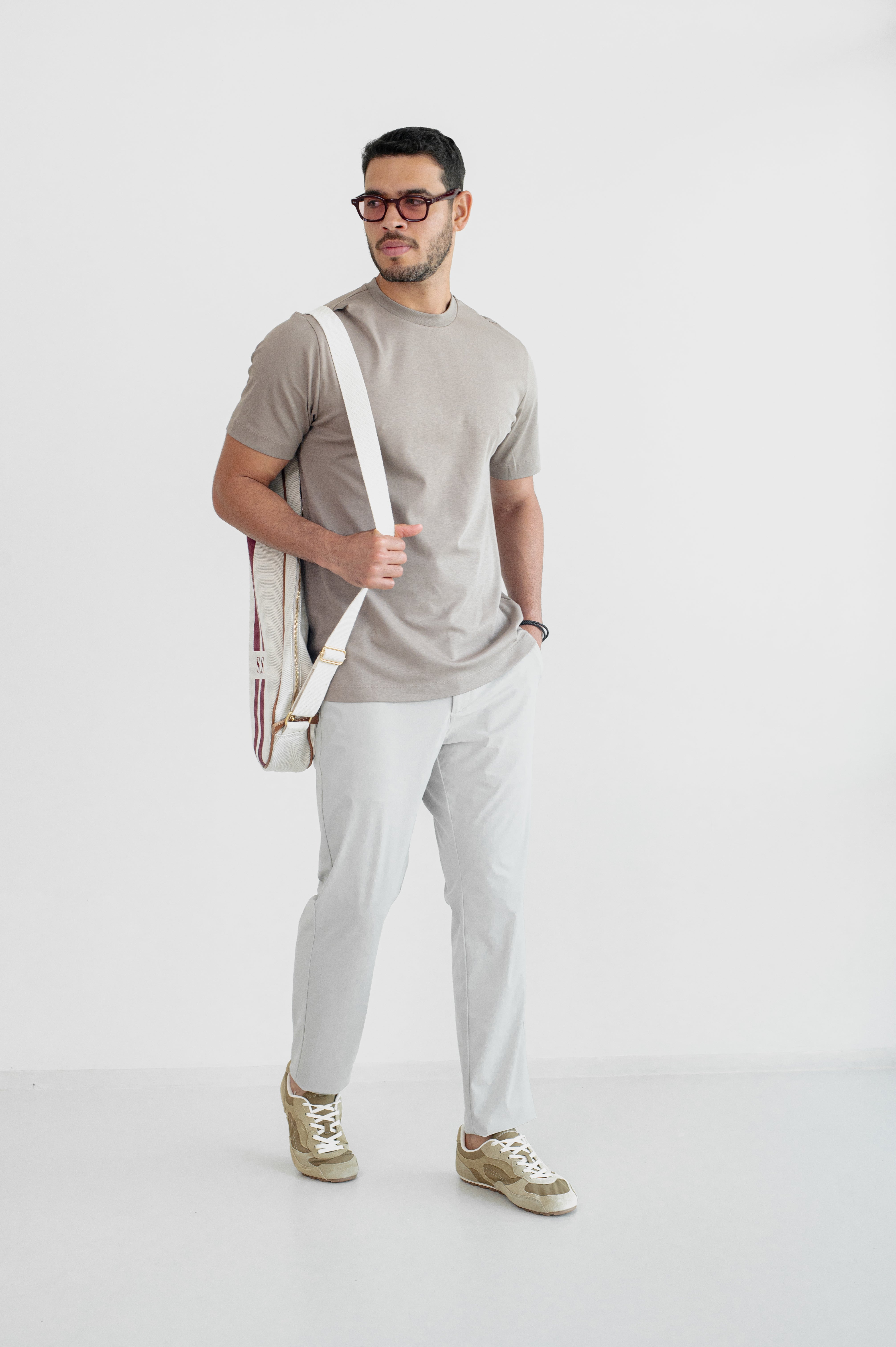 JO PLAIN T-SHIRT BROWN
