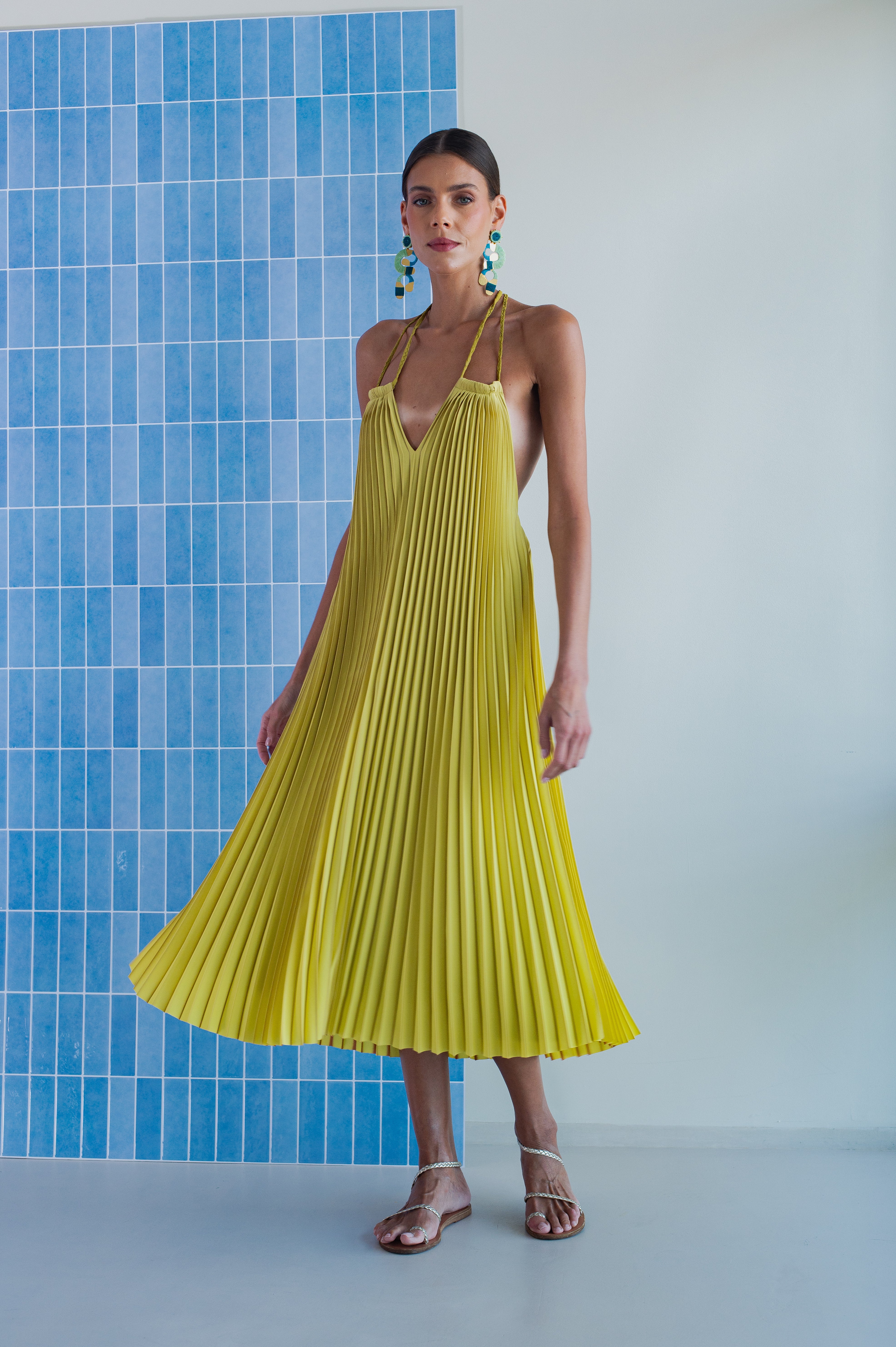 AL ULA DRESS - LIME