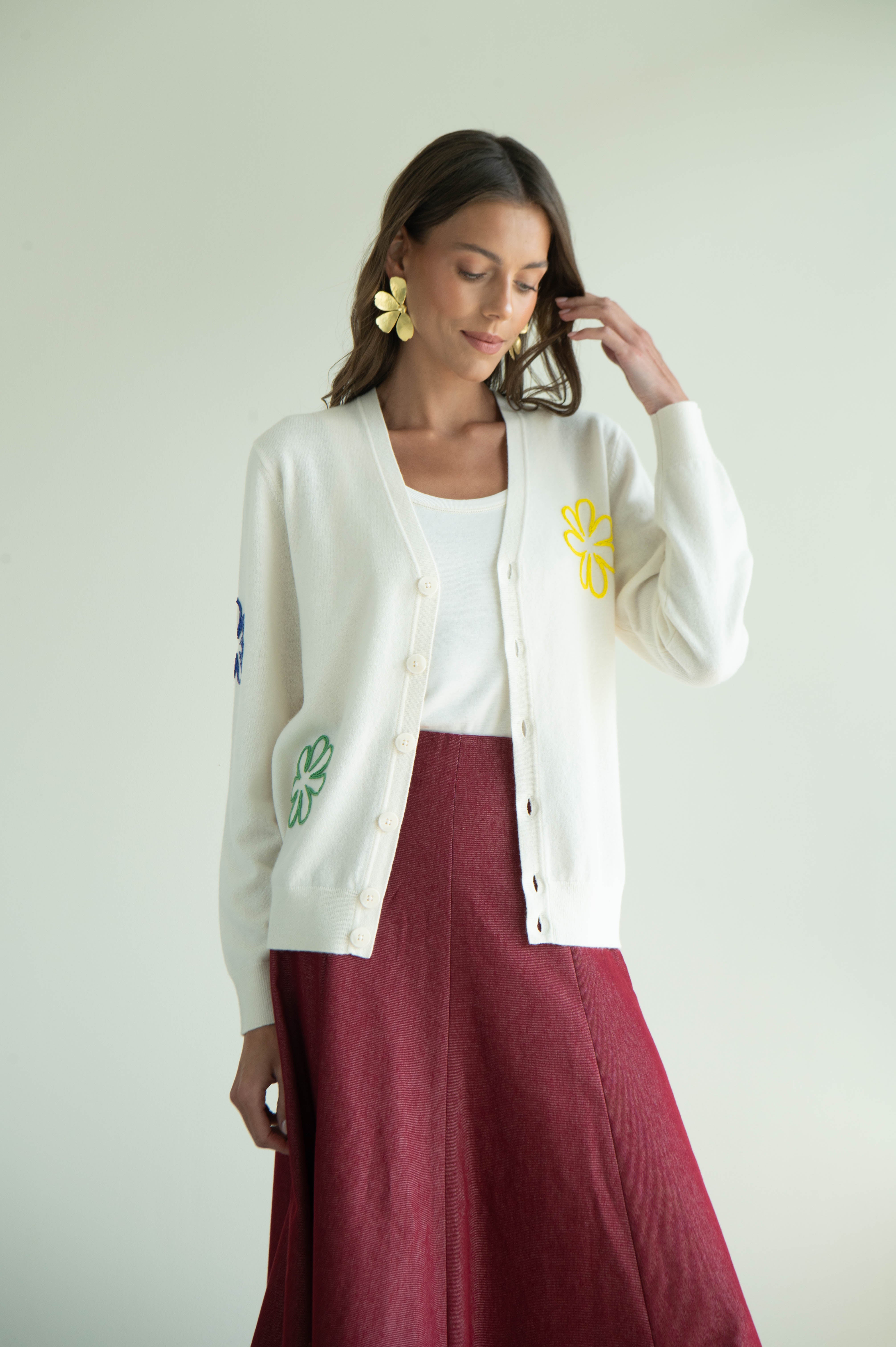 MIA FLOWER CARDIGAN MULTI