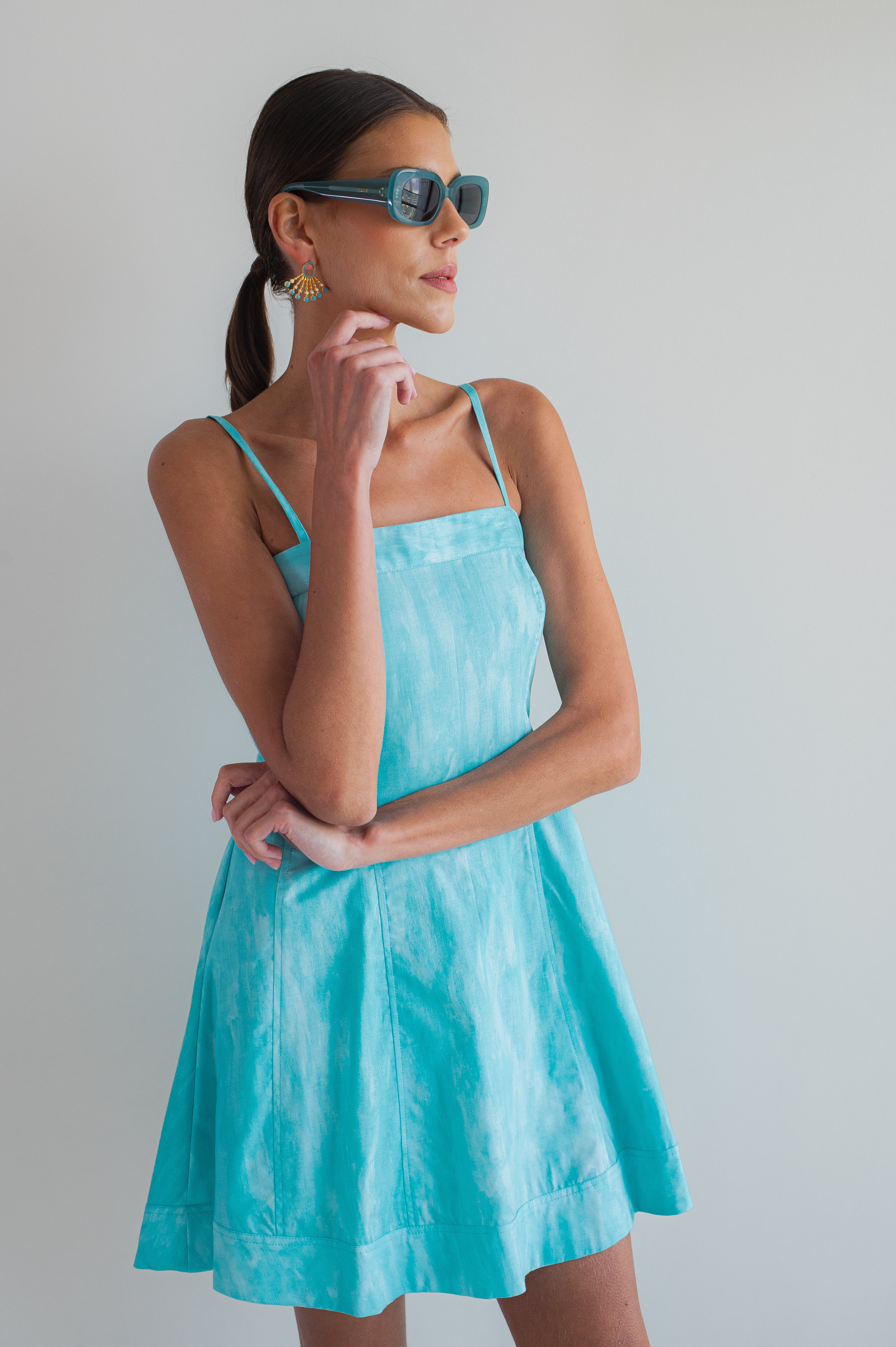 AURA SHORT DRESS AZUR