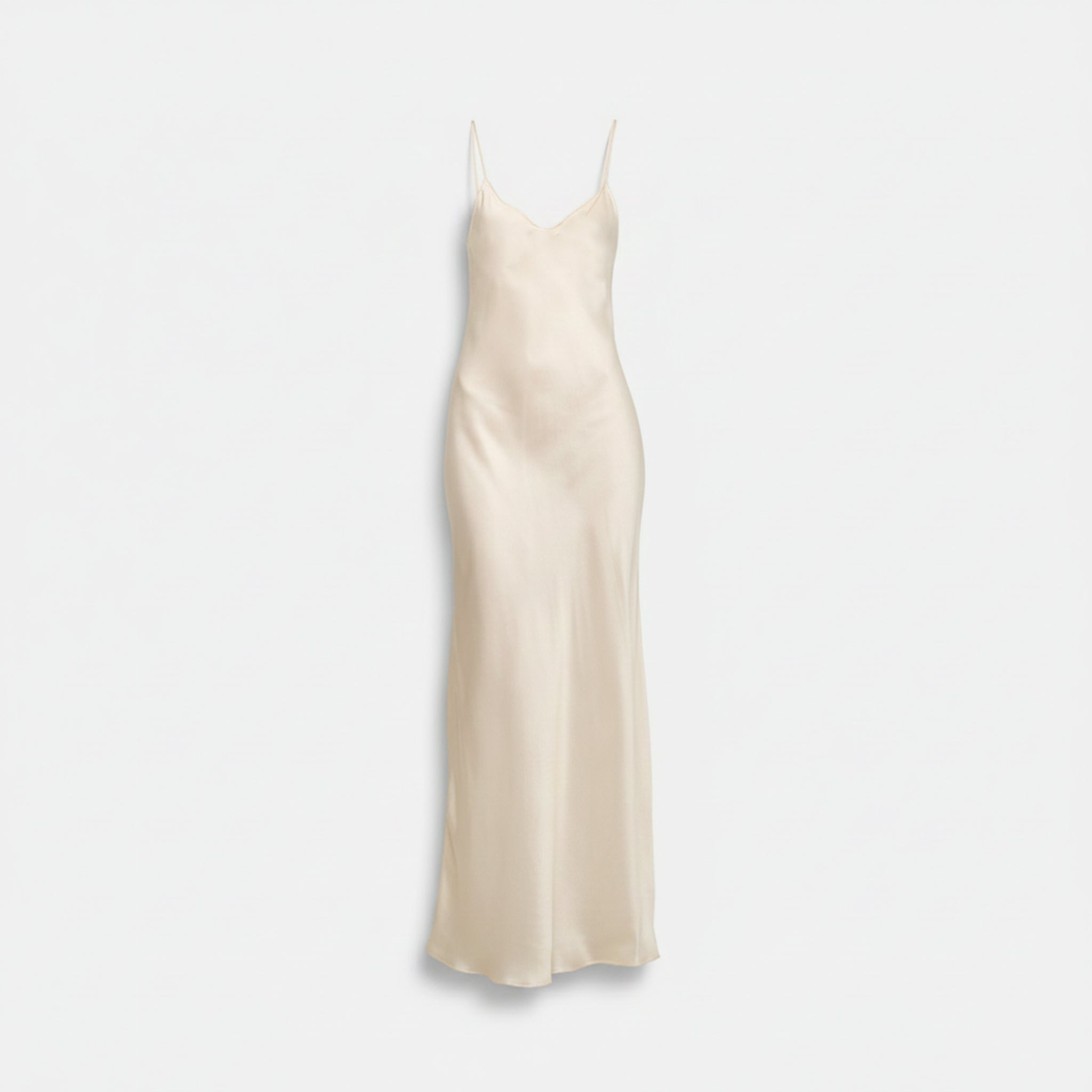 CREAM SILK SATIN DRESS