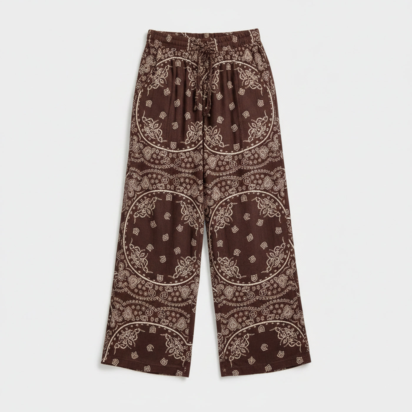 PHOENIX2 PANTS BANDANA PRINT CHOCOLATE