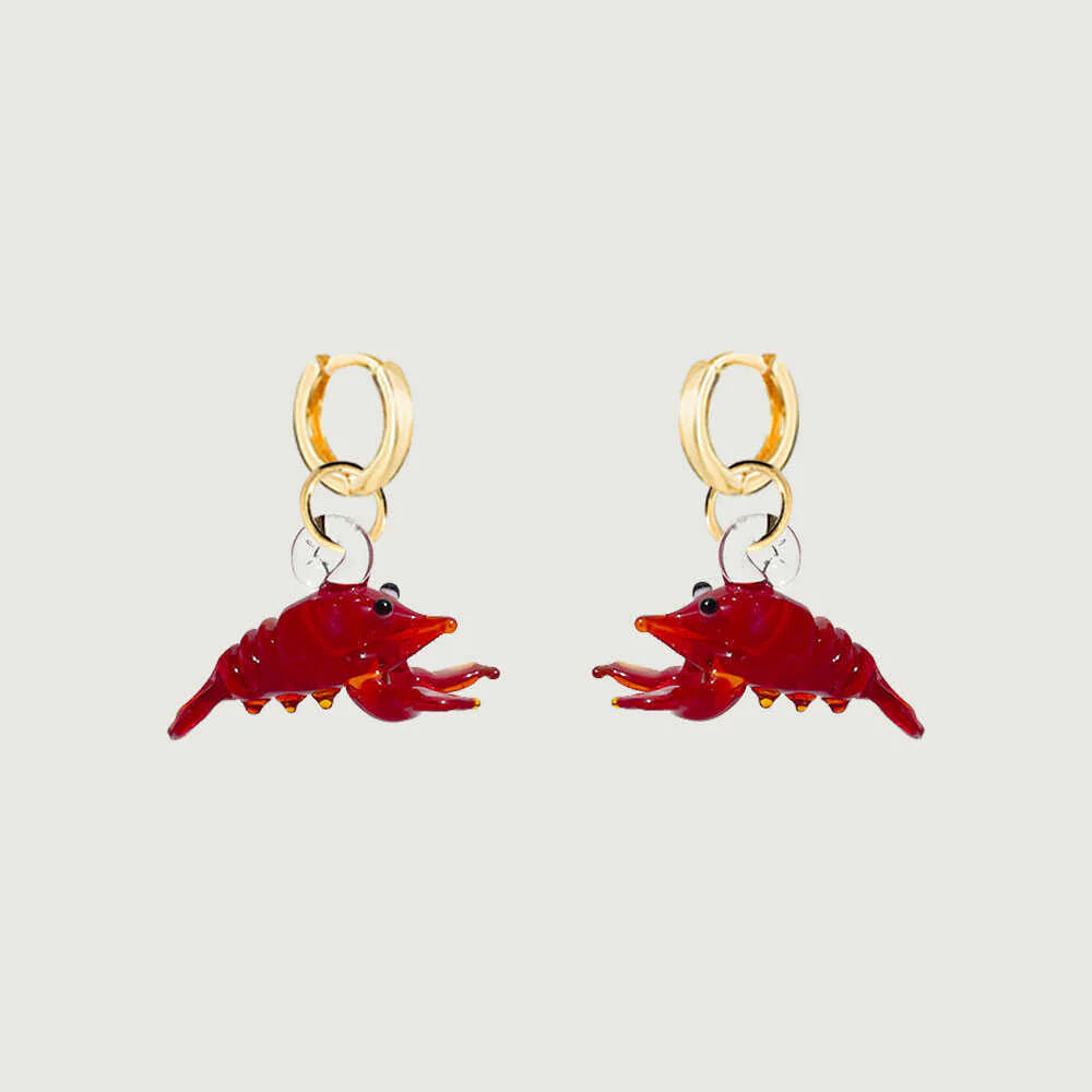 AMORI MORI GLASS LOBSTER EARRINGS