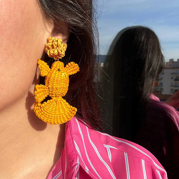 AMORI MORI ORANGE FISH EARRINGS