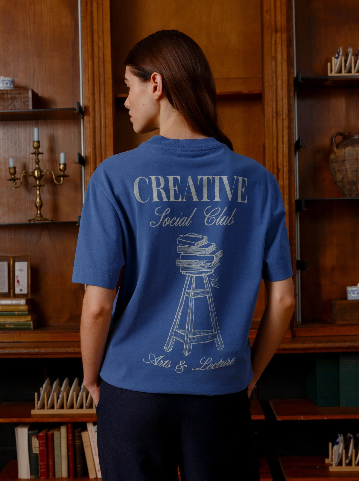 UNISEX TSHIRT "ARTS & LECTURE" BLUE
