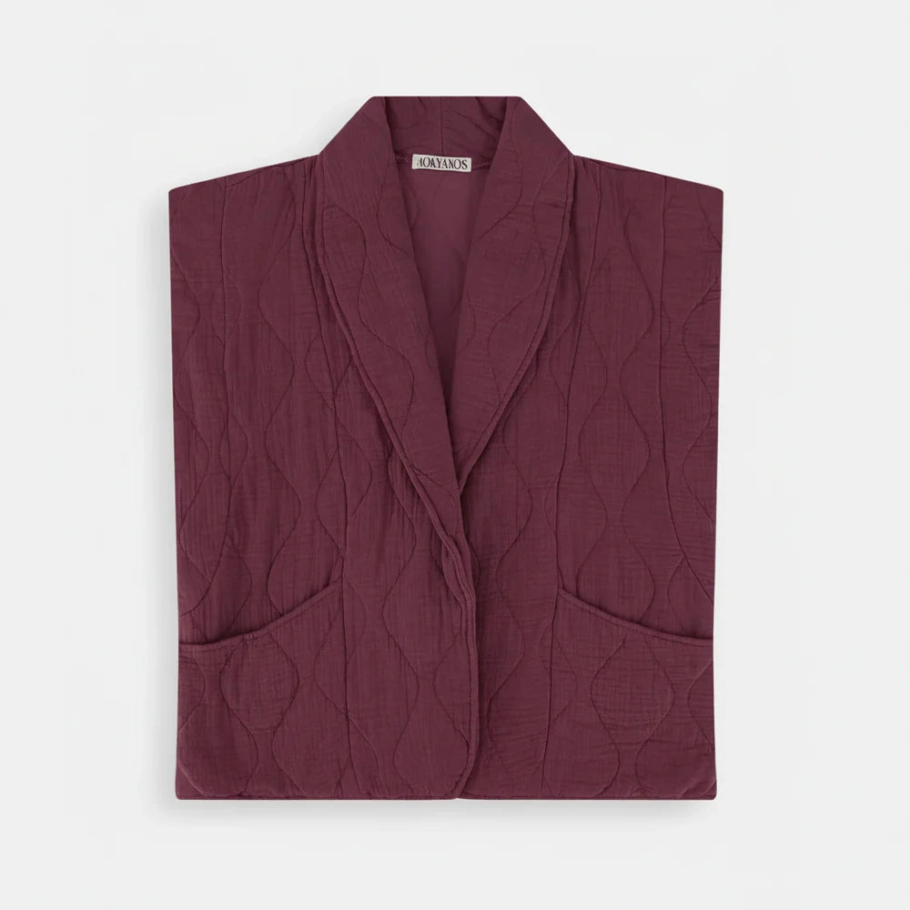 BROOKLYN1 SLEVELESS VEST PLAIN BURGUNDY